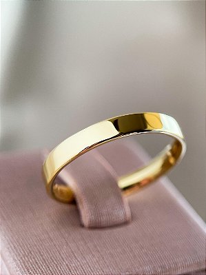 Aliança Nova York - 3mm - ouro amarelo 18k
