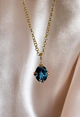 Colar Queen - ouro amarelo 18k e topázio London