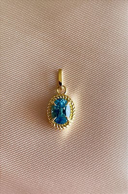 Pingente Drina - ouro amarelo 18k e topázio Swiss