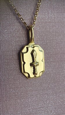 Pingente Promessa - ouro amarelo 18k