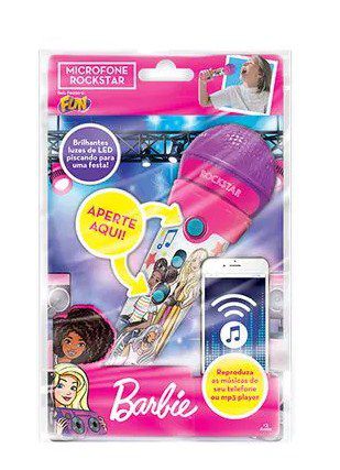 Microfone Barbie Rockstar com função MP3