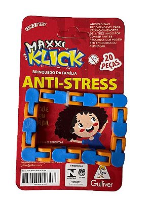 Fidget Toys Maxxi Klicks cartela com 20 peças