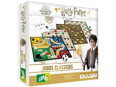 Jogo de Xadrez e Damas - Harry Potter - Wizarding World - 56 Peças