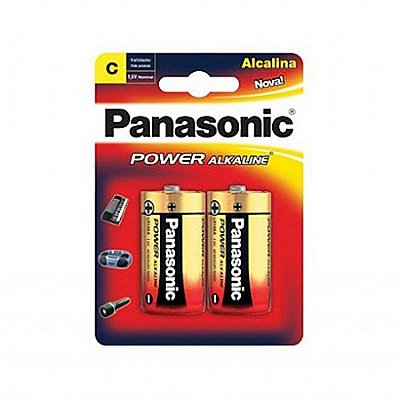 Cartela Pilha Panasonic Alkaline C