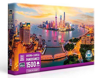 Quebra-Cabeça 1500 Peças Luzes de Xangai