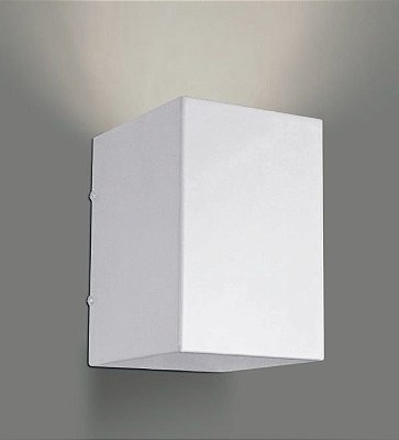 Arandela Caixa Alumínio Decorativo Branco 10x14cm Golden Art 1x Lâmpada E27 Bivolt P741 Quartos e Banheiros LSB
