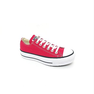 all star flatform vermelho