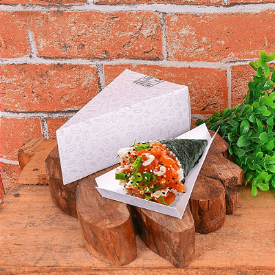 Caixa Box Temaki com Berço Média - Linha White - 100 unid.