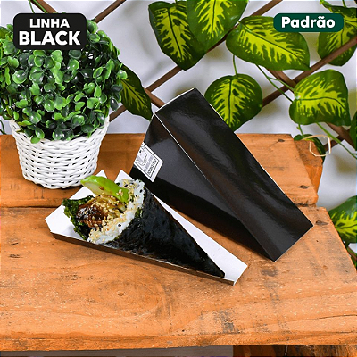 Caixa Box Temaki com Berço Média - Linha Black - 100 unid.