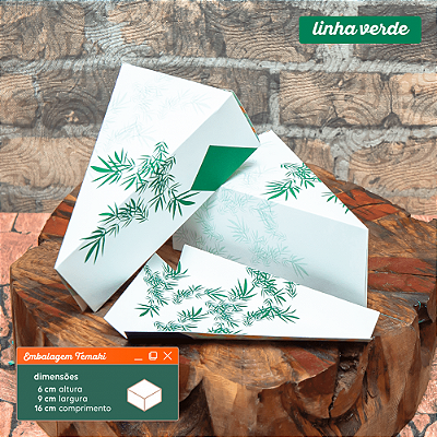 Caixa Box Temaki com Berço Média - Linha Verde - 100 unid.