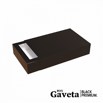 Box Gaveta Premium Grande (24x16x5cm) Black - 100 unid.