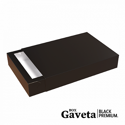 Box Gaveta Premium E. Grande (20x28x5cm) Black - 100 unid.