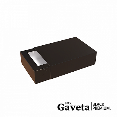 Box Gaveta Premium Média (13x18x5cm) Black - 100 unid.