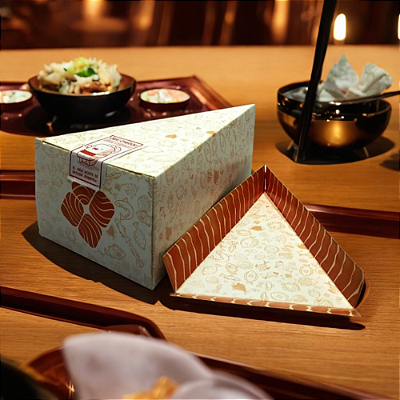 Caixa Box Temaki com Berço Média - Linha Salmão - 100 unid.