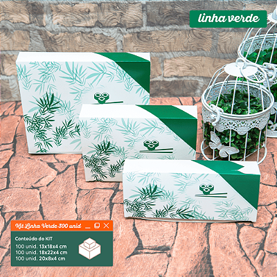 Kit Oriental Verde 1 - 300 unid. + Brinde