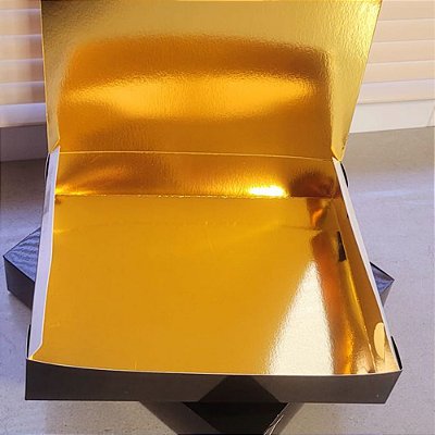 Caixa Sushi Grande Ouro (18x22x4cm) Linha Black - 100 unid.