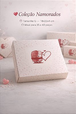 Embalagens Coleção Namorados Tam G 18x22x4cm /Pcte com 100uni