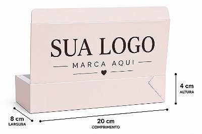 1000Unid Embalagens Linha Branca Personalizada Com Sua Loga e informação. Tam 8x20x4cm