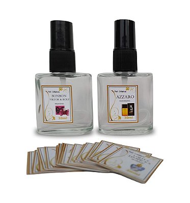 100 Etiquetas Rótulos Adesivos vidros de Perfume de 30ml - 3 x 2,5cm