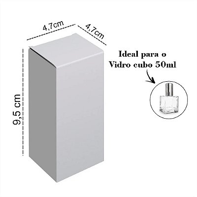 50 Caixas Para Vidro Cubo 50ml Triplex 350g 9,5x4,7x4,7cm