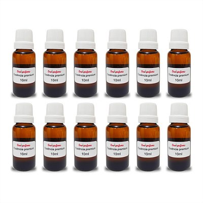 kit 12 Essências Premium 1ª Linha P/ Perfumes Vidro 10ml