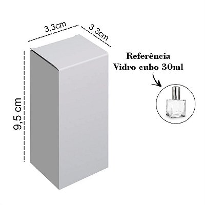 10 Caixas Embalagens Para Vidro cubo 30ml- 9,5 x 3,3 x 3,3cm