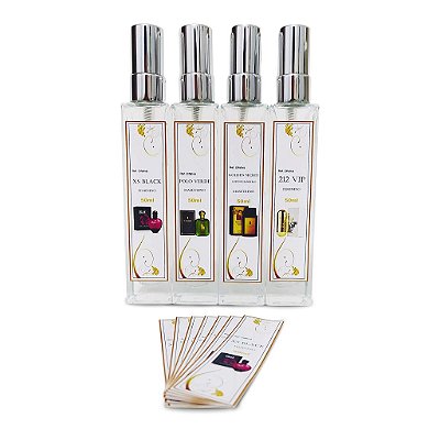 100 rótulos para vidros de perfumes modelo torre 50ml - medidas 9,53 x 2,28cm