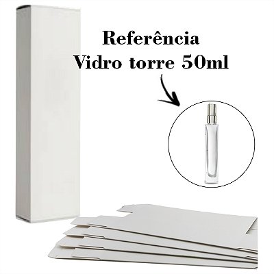 100 Caixas Para Vidros De Perfumes Torre 50ml 16,5x4x2,5 Cm