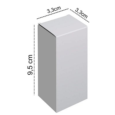 100 Caixas Embalagens Para Vidro cubo 30ml- 9,5 x 3,3 x 3,3cm