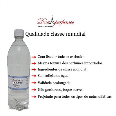 Veículo base profissional P/ fabricação de Perfumes Importados 1Litro
