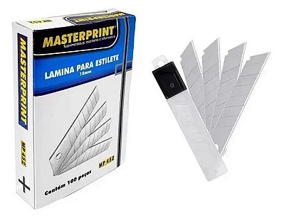 Lâmina Para Estilete Largo 18mm Masterprint
