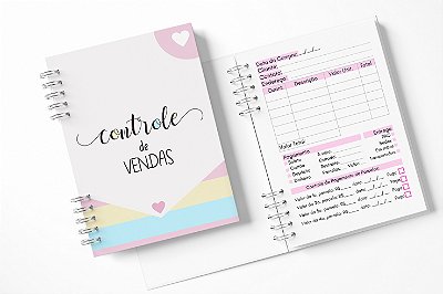 Caderno de Controle de Vendas a Prazo, vendas parceladas, Fiado