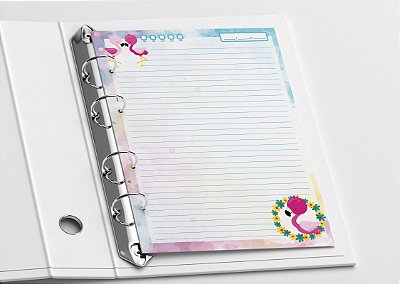 Refil para Fichário Flamingo