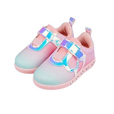 Tênis Infantil Feminino Pampili Tie Dye Com Luz 165166