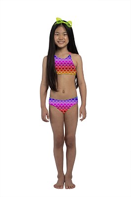 Biquini Infantil Feminino Sirikids Colorido / Escamas 36894