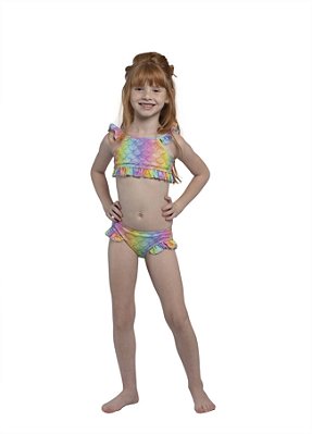 Biquíni Infantil Completo Sereia Moda Praia Piscina - Pronta