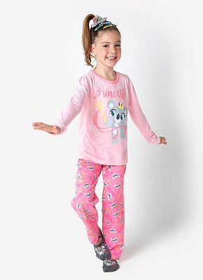 Pijama Infantil Feminino Manga Longa Puket 030402416
