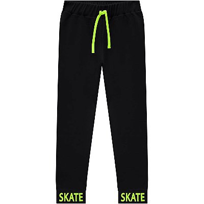 Calca Moletom Infantil Masculina Mescla ou Preta Kyly 207299