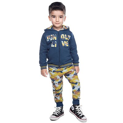 Conjunto Moletom Camuflado Infantil Masculino Manga Longa Have Fun 25339