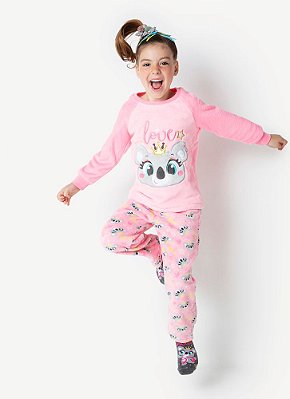 Pijama Soft Infantil Feminino Coala 030402435