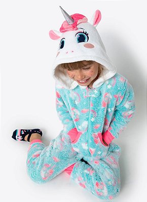 Pijama Kigurumi Infantil Feminino Unicórnio Puket 030200631