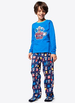 Pijama Infantil Masculino Manga Longa Puket 030402469