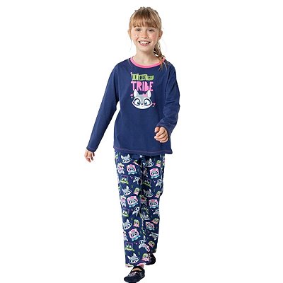 Pijama Infantil Feminino Manga Longa Puket 030402455