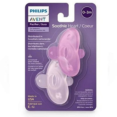 Chupeta Bico do Peito Soothie Philips Avent Rosa 0 a 3 meses