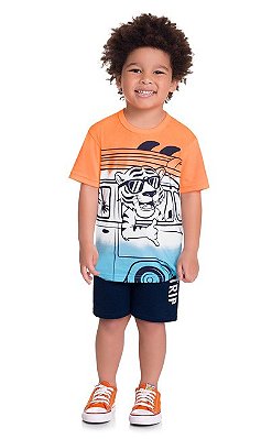 Conjunto Infantil Masculino Manga Curta Kyly 111587