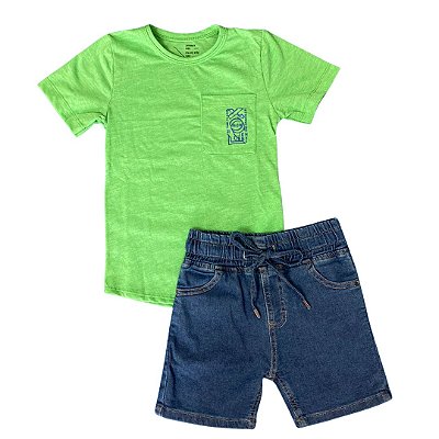 Conjunto Infantil Masculino Manga Curta Johnny Fox 53184