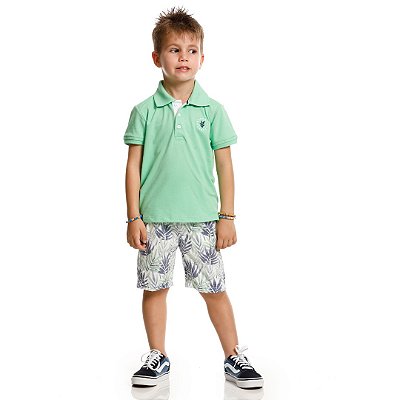 Conjunto Infantil Masculino Polo Manga Curta Banana Danger 48230