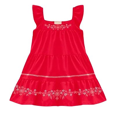 Vestido Infantil Vermelho Milon 14058