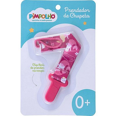 Prendedor de Chupeta Menina Estampado Sereia Pimpolho 92513