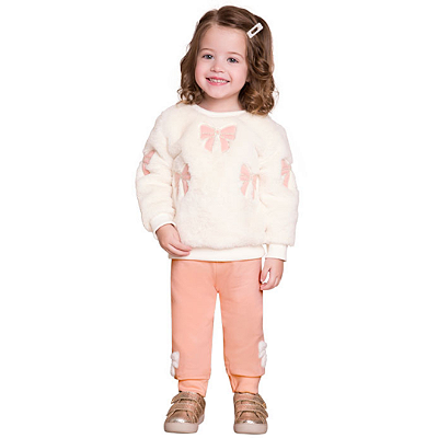 Conjunto Infantil Feminino Moletom Pelúcia Milon 4562